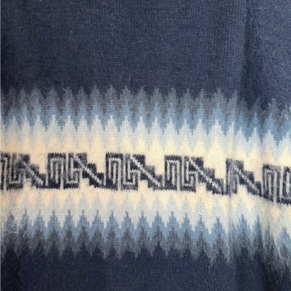 YUSUTEX Peru Alpaca Wool Artisan Cardigan Sweater Zip Jacket Soft Cozy Unisex L - Picture 11 of 16